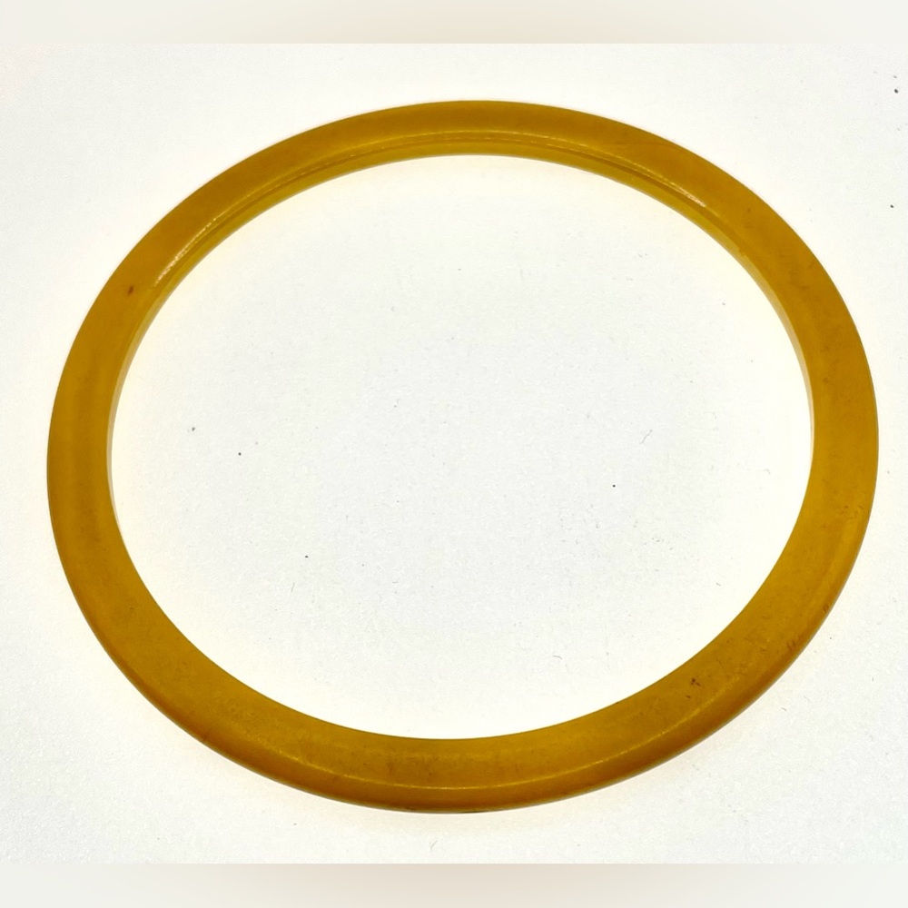 Vintage 1930's Bakelite Golden Yellow Bangle Bracelet Thin Stacker Spacer